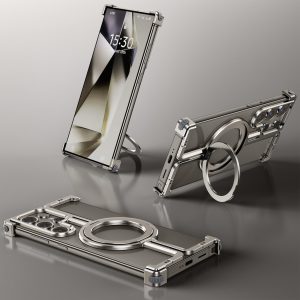 🔥🚀Hot Sale in 2024🚀🔥 For Samsung S24 Series Made of Aircraft-Grade Metal, Original Skeleton Design, Magnetic Suction Bracket Phone Case
